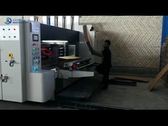 Máquina de entalho para impressão de papelão ondulado em linha com máquina de cintar semiautomática coladora de pasta