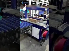 PP automáticos que prendem com correias a máquina com um trole telescópico e uma máquina automática do gluer do dobrador