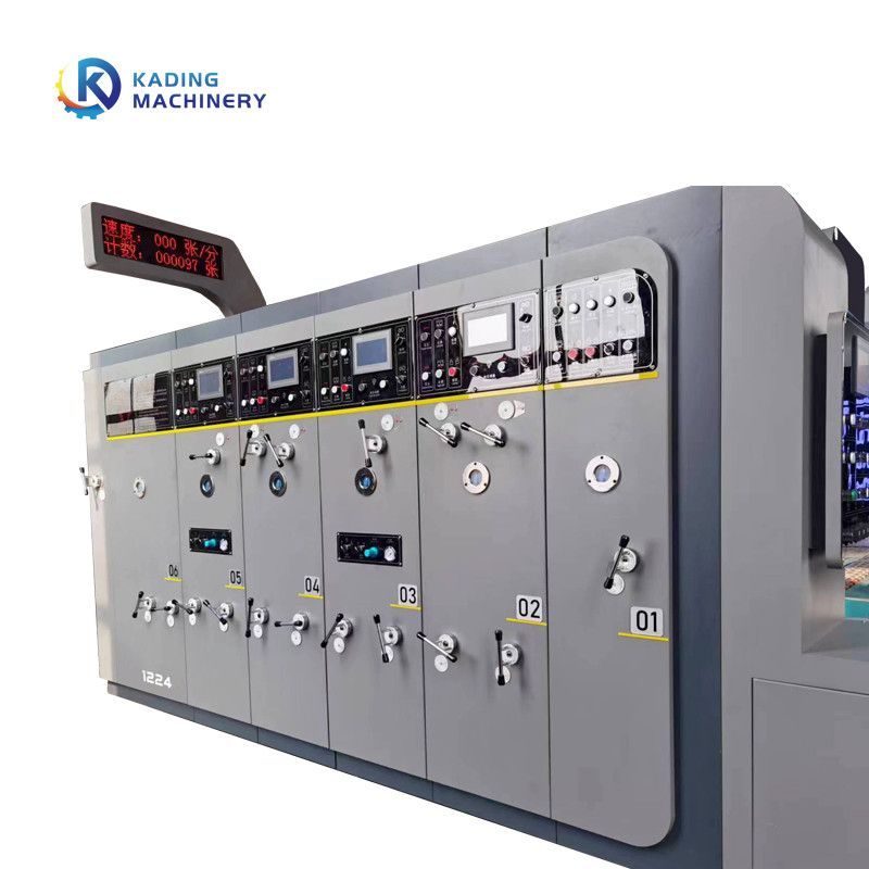 Máquina de impressão totalmente automático da caixa para cartão ondulado e controle do PLC