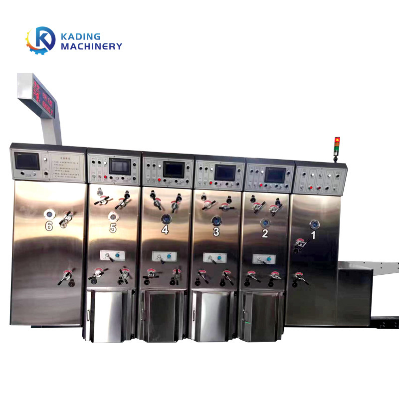 Impressora automática de caixas de cartão de alimentação, cortadora de matriz, cortadora de tinta de água para a fabricação de caixas de tacos