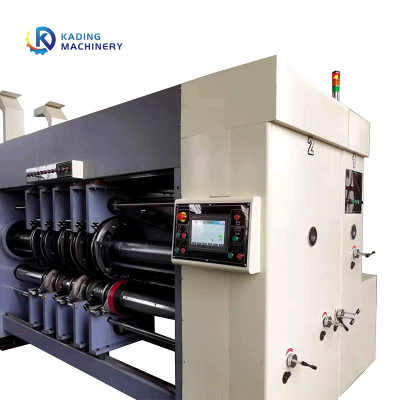 Máquina cortando giratória semi automática para caixas onduladas com a máquina de impressão de Flexo