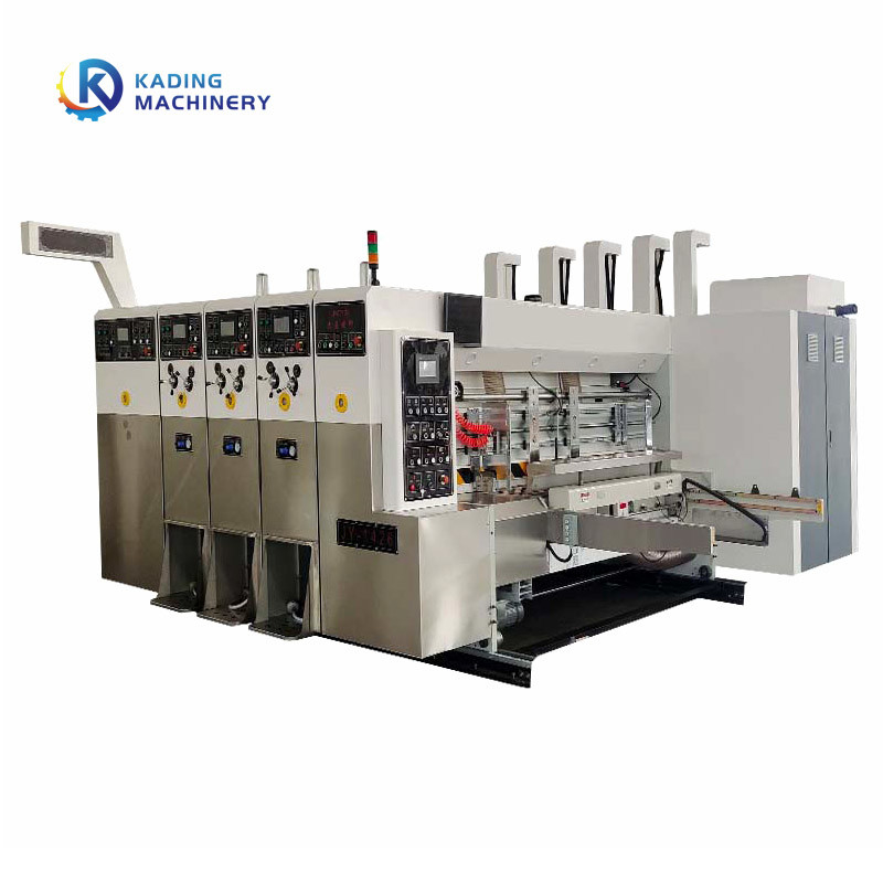 Máquina de impressão de caixa corrugada de controle PLC para fabricação de caixas de tacos