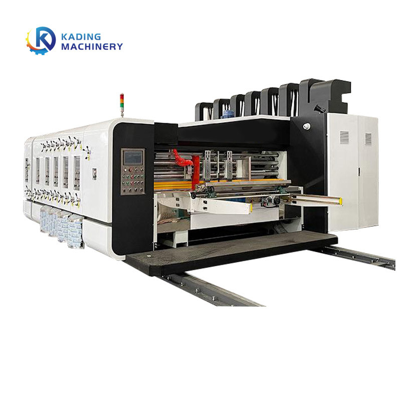Máquina de impressão de caixas corrugadas com tinta flexível à base de água com controle PLC