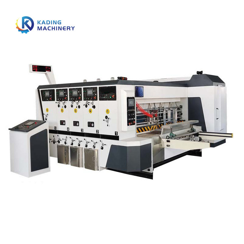 Máquina de Impressão Flexo Multicolor para Cartão Corrugado Com Ecrã Táctil PLC