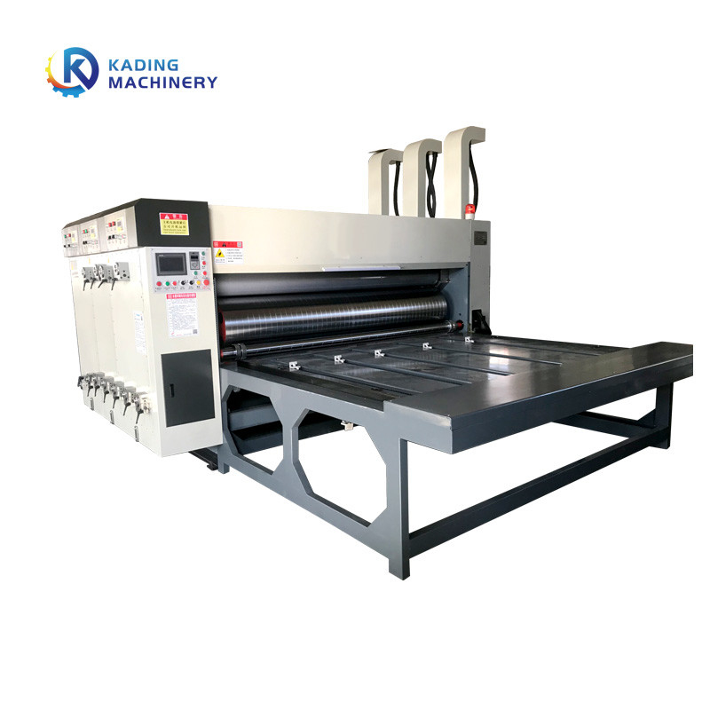 Máquina de impressão de caixas de cartão de alimentação de cadeia semi-automática para caixas onduladas