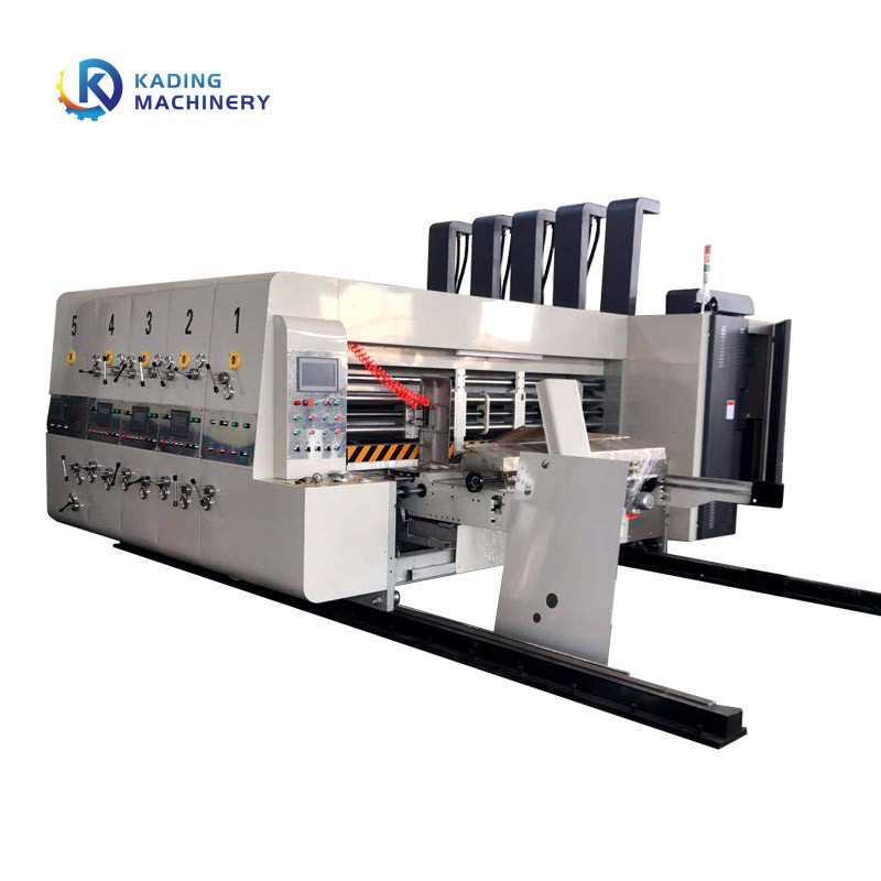 Máquina de impressão de cartão multicolor com corte por matrizes rotativas