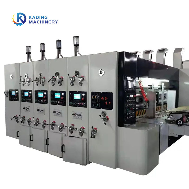 Máquina de impressão de caixa corrugada de controle PLC para fabricação de caixas de tacos