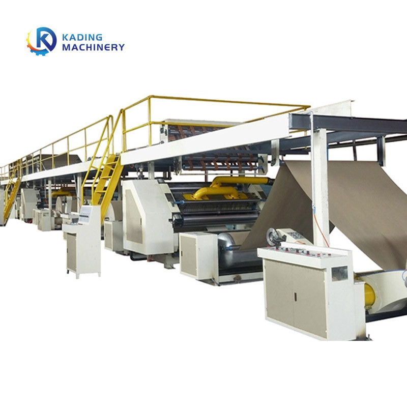 Linha de produção de cartão ondulado de 1800 mm com empilhador de guarnição para 3 / 5 / 7 Ply Board