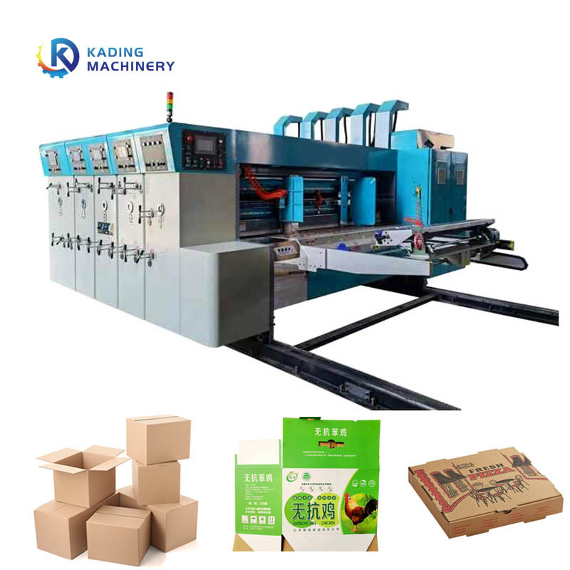 Máquina de impressão de cartão multicolor Alimentação automática de papel para caixas onduladas