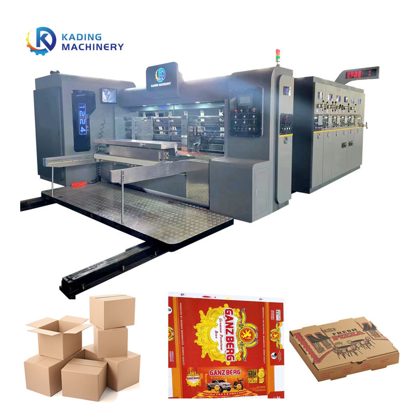 Máquina de corte a moagem de caixa de cartão de alimentação de borda frontal Multicolor Impressão 180pcs / Min velocidade