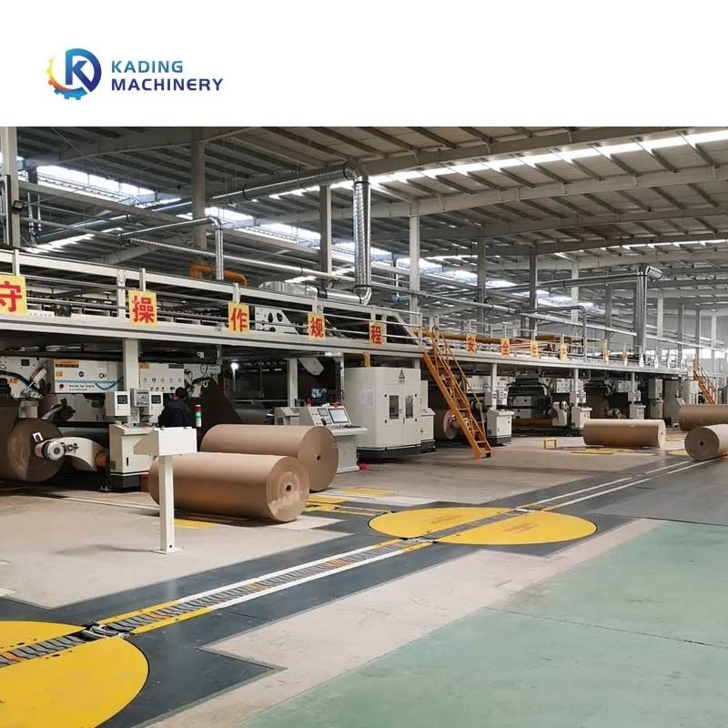 Linha de produção de cartão ondulado de 1800 mm com empilhador de guarnição para 3 / 5 / 7 Ply Board