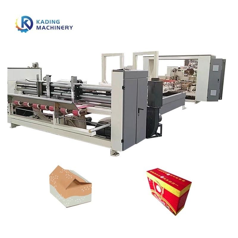 4 6 Corners Full Auto Folder Gluer máquina de costura para a fabricação de caixas de pizza