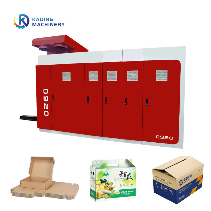 Impressora de papelão ondulado com motor de alimentação por servo com cortador de matriz rotativo