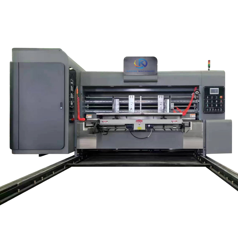 Máquina de impressão de caixas de cartão multicolor de corte por matrizes rotativas para fabricação de caixas de pizza