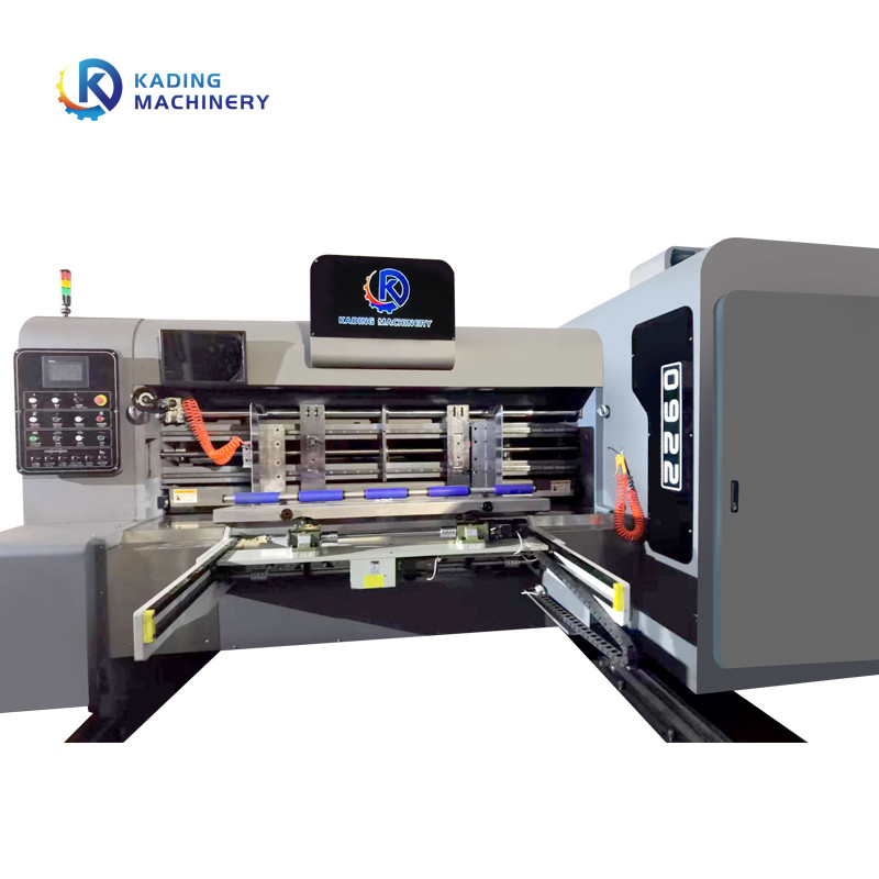 Máquina de impressão de caixas de cartão multicolor de corte por matrizes rotativas para fabricação de caixas de pizza